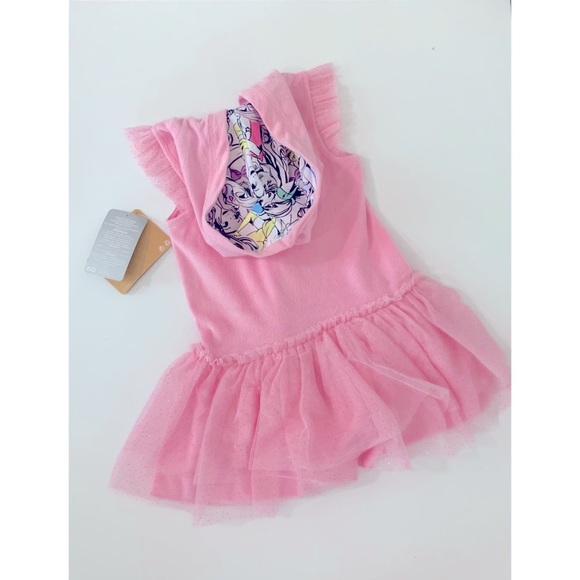 Disney Princess Girl's Pink Hooded Cover-Up Dress 2T NWT - Picture 3 of 6